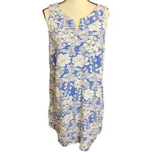 Croft & Barrow Blue and White Floral Mini Dress